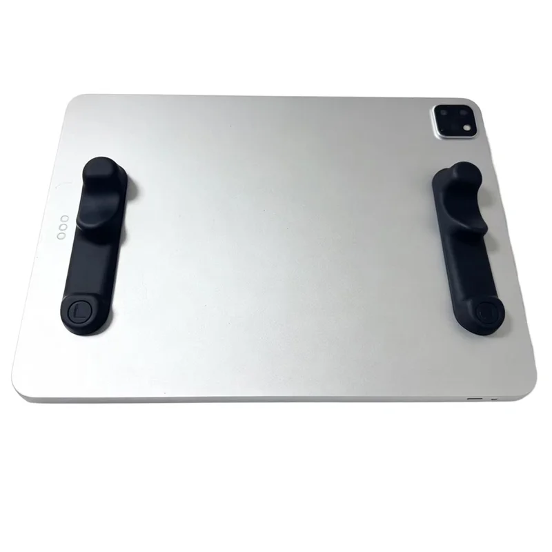 2 Unidades de Reposacorazones de Silicona para Tableta, Empuñadura Ergonómica con Adhesivo, Asa para Juegos - Negro