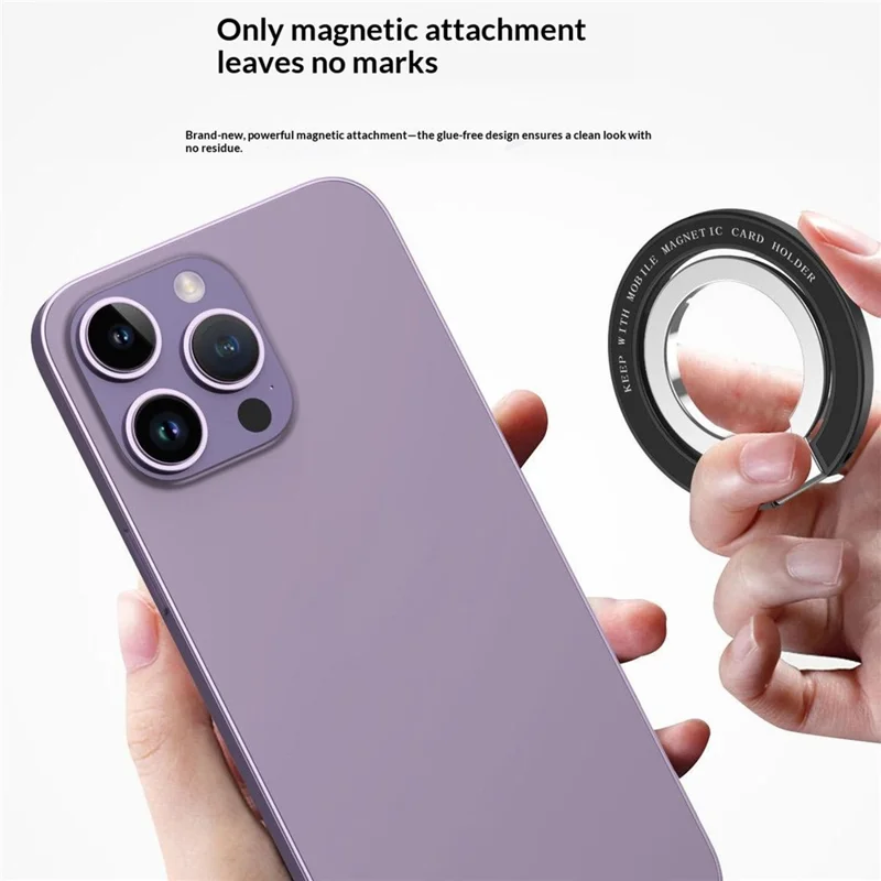 Магнитный кольцевой держатель с поворотом на 360°, складная ручка, двухосевой штатив из цинкового сплава - белый