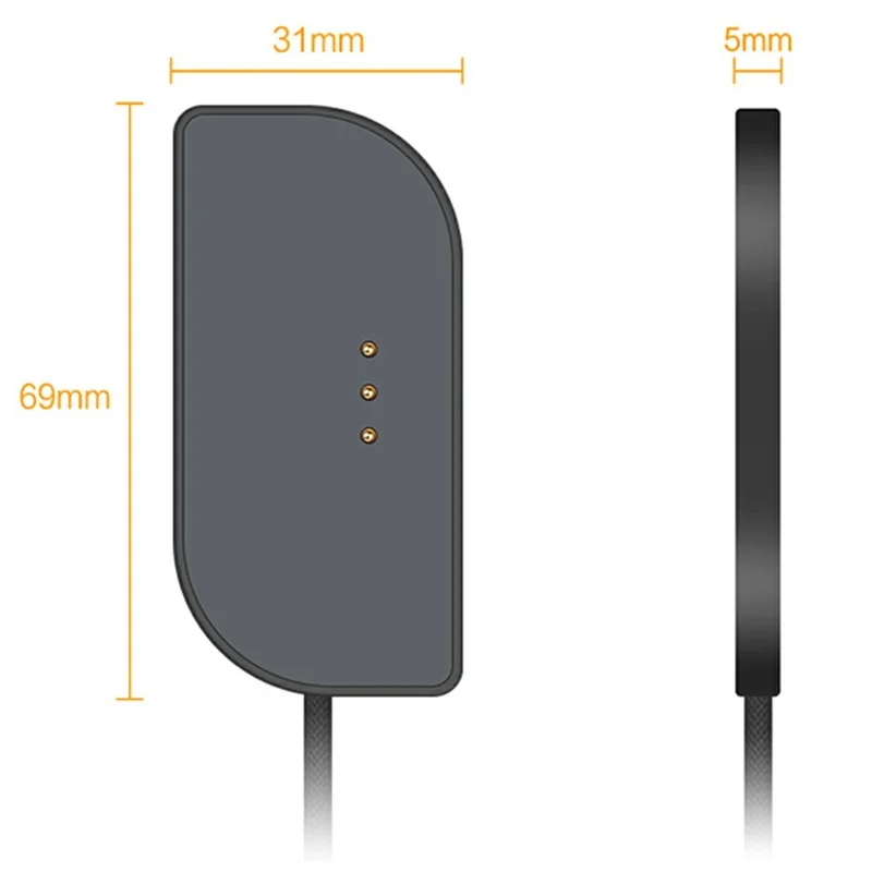 Magnetic Wireless Charger for iPad Pro 12.9 (2022) / (2021) / (2020) / (2018) PD Fast Charging Type-C Nylon Braided Cable - White