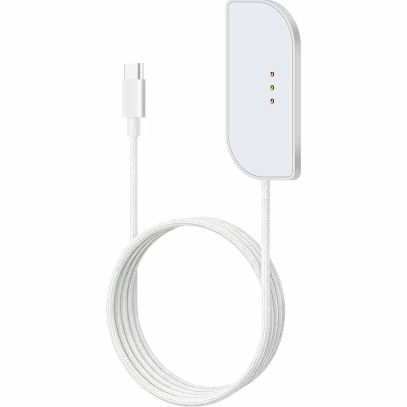 Magnetic Wireless Charger for iPad Pro 12.9 (2022) / (2021) / (2020) / (2018) PD Fast Charging Type-C Nylon Braided Cable - White