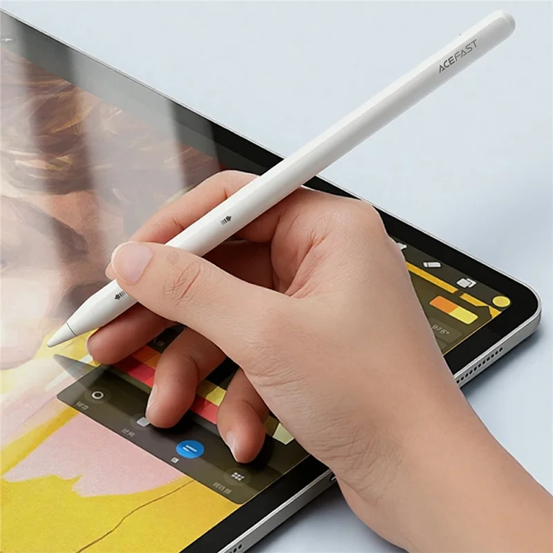 ACEFAST V5 Capacitive Stylus Pen with Gesture Navigation Magnetic Attachment for iPad - White