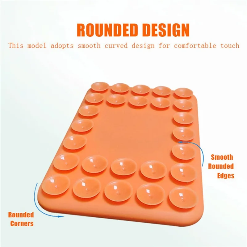 Magnetic Phone Stand Suction Cup Silicone Phone Holder for Car Desktop Glass Surface - Blue
