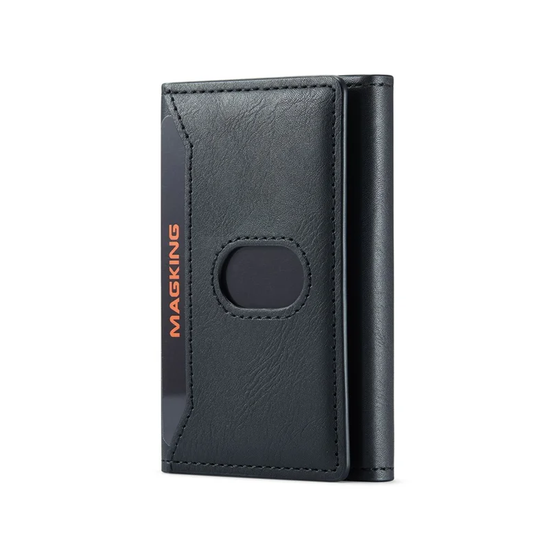 MAGKING K5 Magnetic Wallet RFID Blocking Tri-Fold Kickstand 8 Card Slots Phone Card Holder - Black