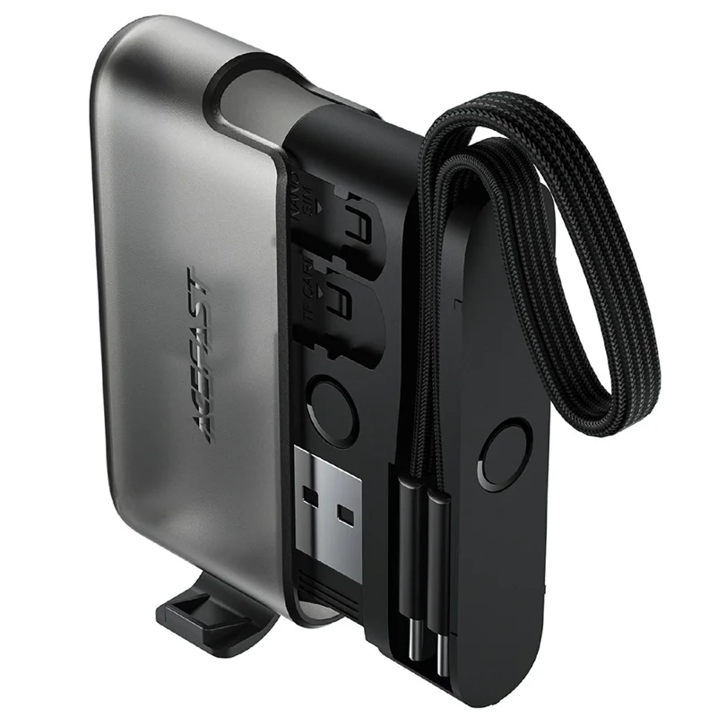 ACEFAST J23 Kit Adattatori USB Custodia Organizzatore Multifunzione da Viaggio con Supporto per Telefono - Nero