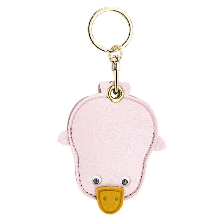 BMCS LIFE Cute Access Card PU Leather Protective Cover Keychain Car Key Ring Bag Pendant - Duck