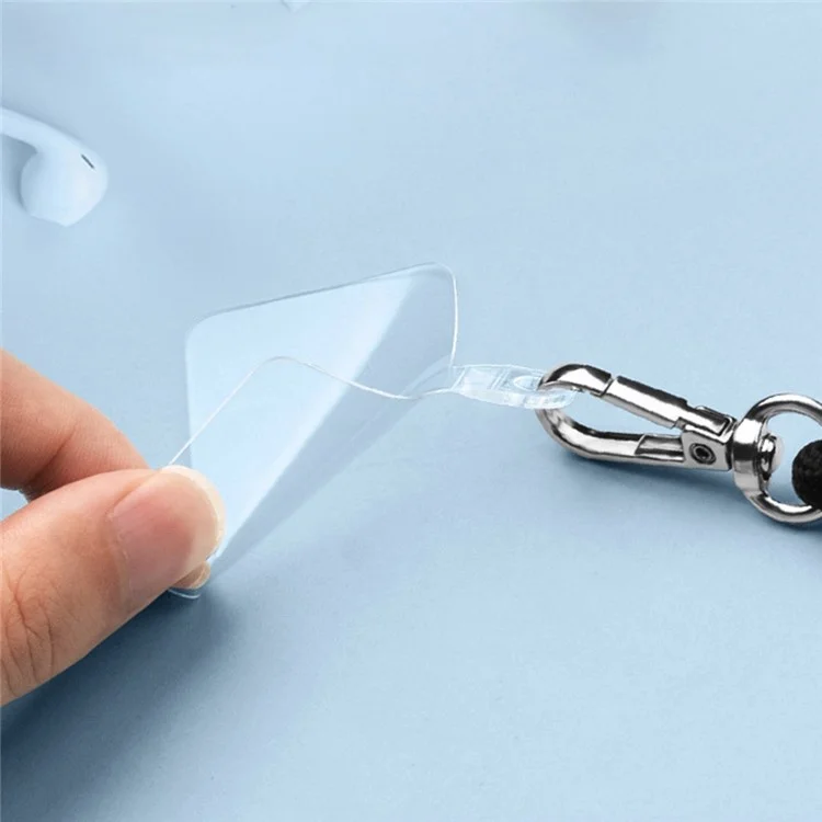 10 Peças / Conjunto Universal Telefone Cordão Tether Tab Telefone Pulseira Transparente Anti-queda Patch Conector