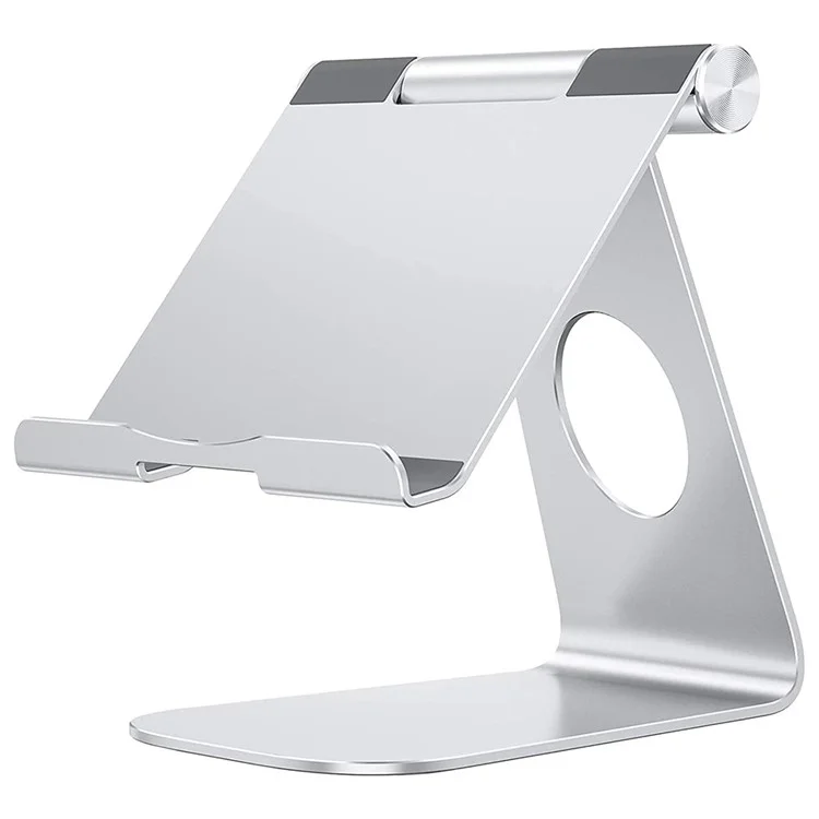P31 Universal Desktop Mobile Phone Tablet Holder Bracket Adjustable Aluminum Alloy Stand - Argento
