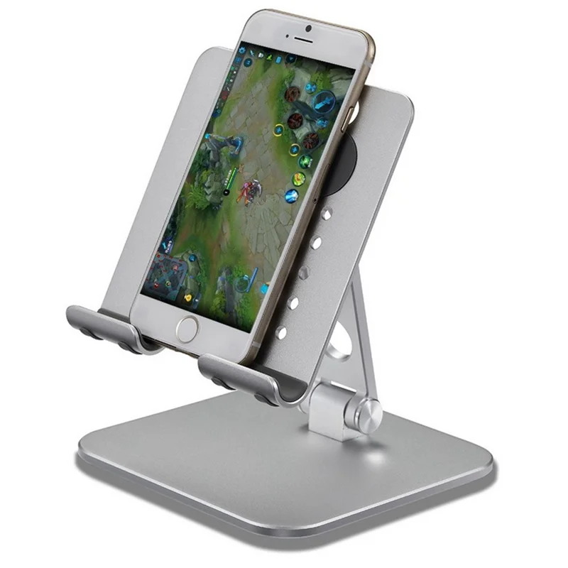 P54 Adjustable Folding Mobile Phone Stand Tablet Riser Heat Dissipation Cooling Bracket Holder - Rose Gold