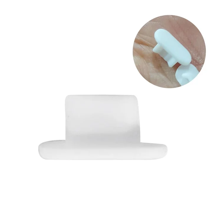 Phone Anti-dust Plug for Lightning and Android Micro USB Port, Cell Phone Dirt Prevention Plug Dust Cover Cap - White
