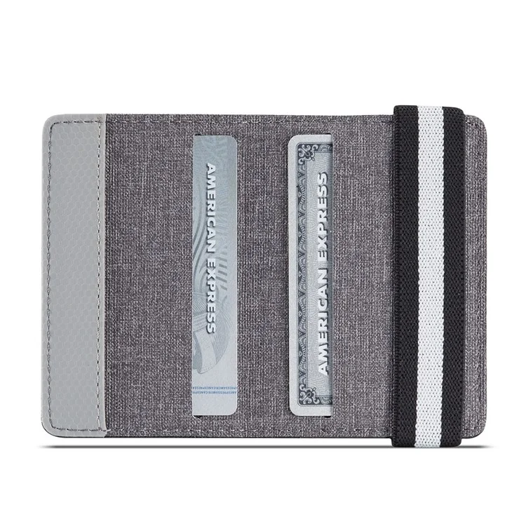 MUXMA MX110 Suporte de Cartão de Telefone com Banda Elástica Grip Carteira de Telefone RFID Blocking Adesivo Coloque no Bolso do Cartão de Crédito da Capa do Telefone - Preto