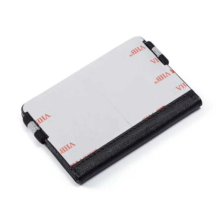 MUXMA MX110 Suporte de Cartão de Telefone com Banda Elástica Grip Carteira de Telefone RFID Blocking Adesivo Coloque no Bolso do Cartão de Crédito da Capa do Telefone - Preto