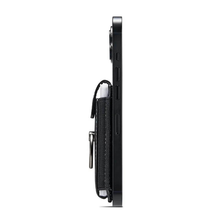 MUXMA MX116 Telefonkartenhalter RFID-blockierende Ring-Kartenhalter Hülle Aufkleber Ziehen Sie 8 Kartenhalter - schwarz