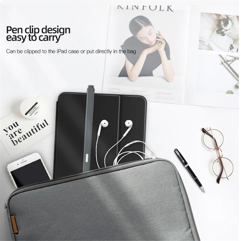 Funda de silicona suave para Apple Pencil Pro / Lápiz (2.ª generación), agarre antideslizante con 2 fundas para puntas - Rosa