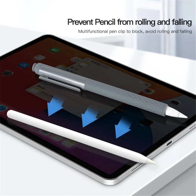 Funda de silicona suave para Apple Pencil Pro / Lápiz (2.ª generación), agarre antideslizante con 2 fundas para puntas - Rosa