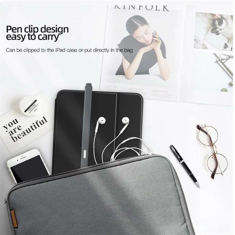 Soft Silicone Case Sleeve for Apple Pencil Pro / Pencil (2nd Generation) Non-Slip Pencil Grip Holder with 2Pcs Nibs Cover - Purple