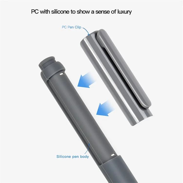 Soft Silicone Case Sleeve for Apple Pencil Pro / Pencil (2nd Generation) Non-Slip Pencil Grip Holder with 2Pcs Nibs Cover - Purple