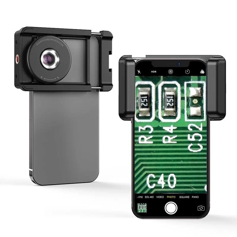 APEXEL MS009 Phone Microscope LED Light Design Microscope Magnifier with Telescopic Cell Phone Clip