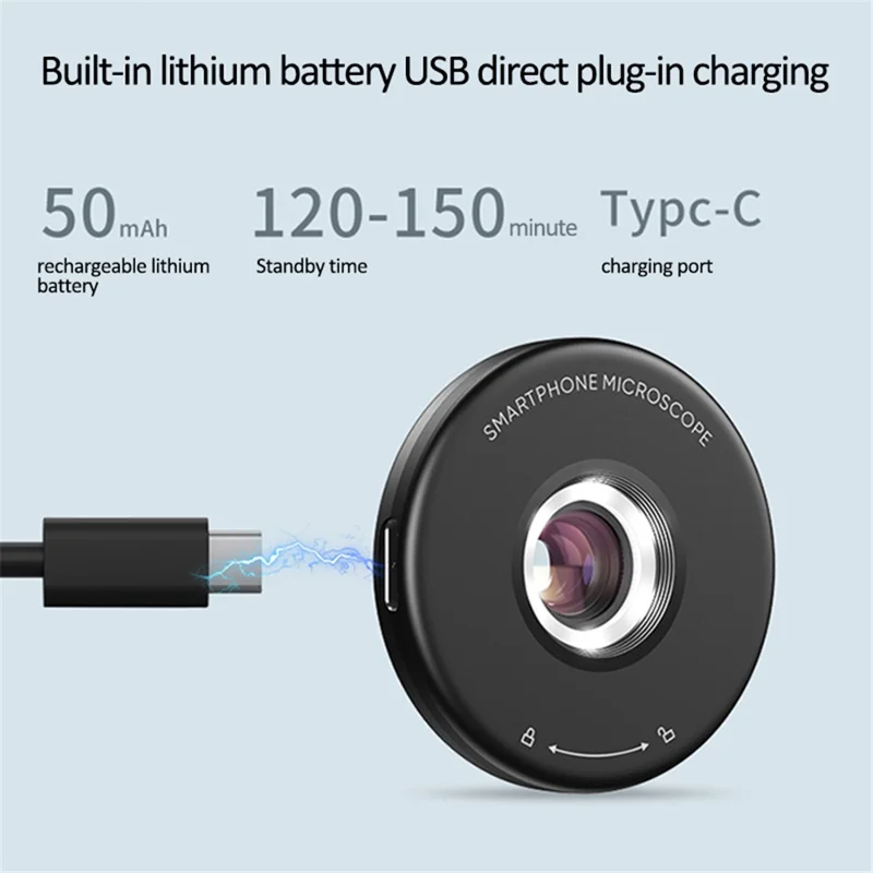 APEXEL MS009 Phone Microscope LED Light Design Microscope Magnifier with Telescopic Cell Phone Clip