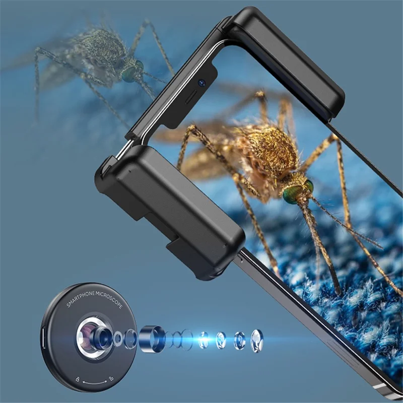 APEXEL MS009 Phone Microscope LED Light Design Microscope Magnifier with Telescopic Cell Phone Clip