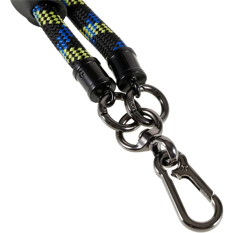 1.2m Thicken Mobile Phone Neck Shoulder Strap Anti-lost Phone Round Lanyard with Tether Tab - Blue / Black / Green