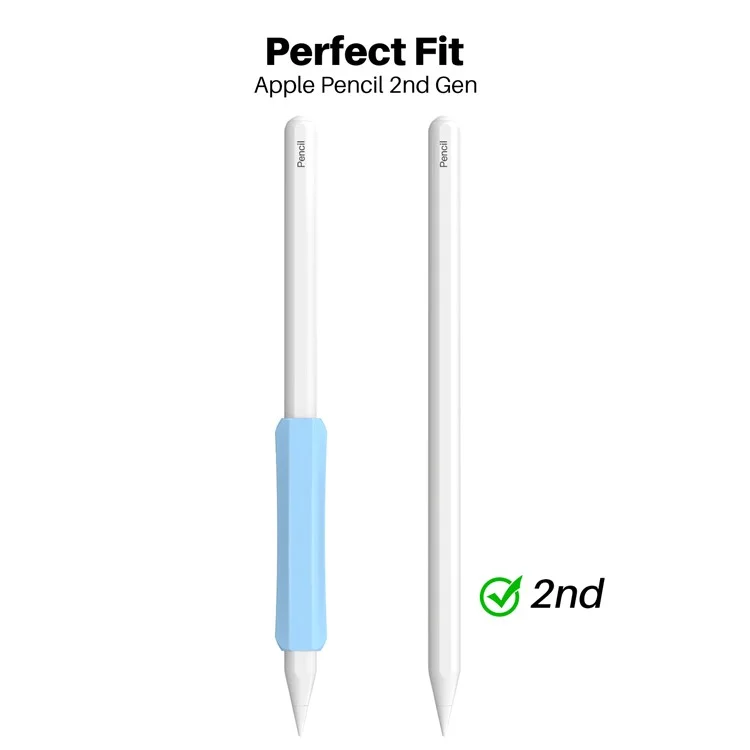 Stoyobe Para Apple Pencil 1st / 2da Generación / Huawei M-lap Pencil 3pcs Manga de Lápiz Óptico Stylus Stylus Lápiz Cubierta de Agarre - Azul Claro / Azul de Medianoche / Negro
