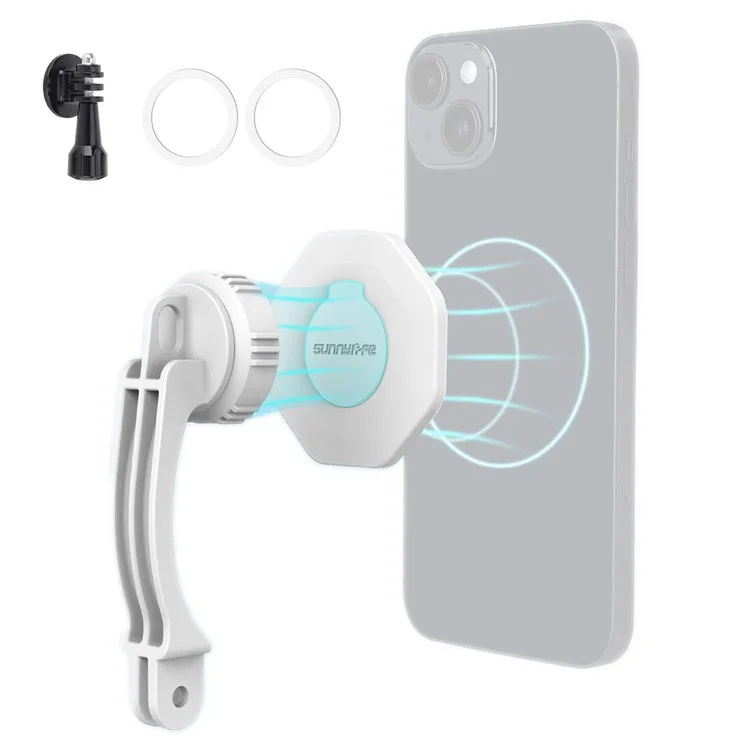 SUNNYLIFE ZJ561 2 in 1 Compatible with Magsafe Adapter Holder Magnetic Phone Mount for DJI Osmo, iPhone 12 / 13 / 14 Series