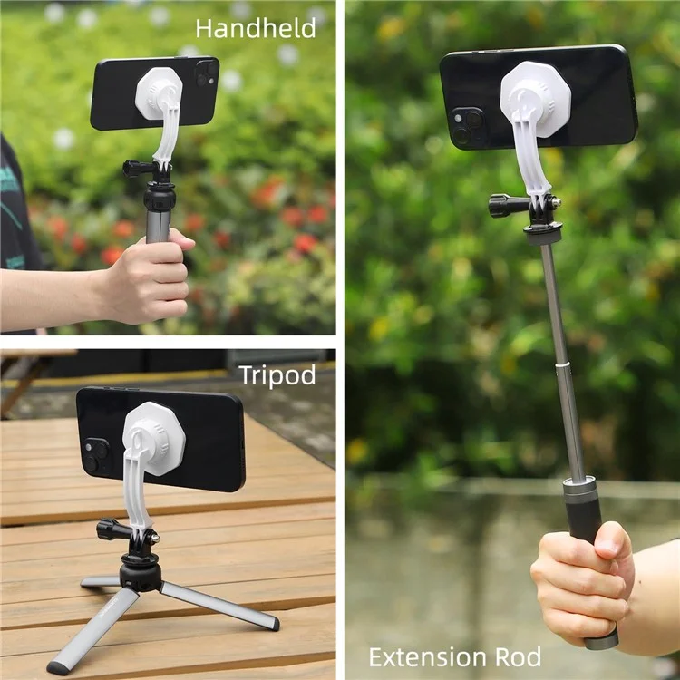 SUNNYLIFE ZJ561 2 in 1 Compatible with Magsafe Adapter Holder Magnetic Phone Mount for DJI Osmo, iPhone 12 / 13 / 14 Series