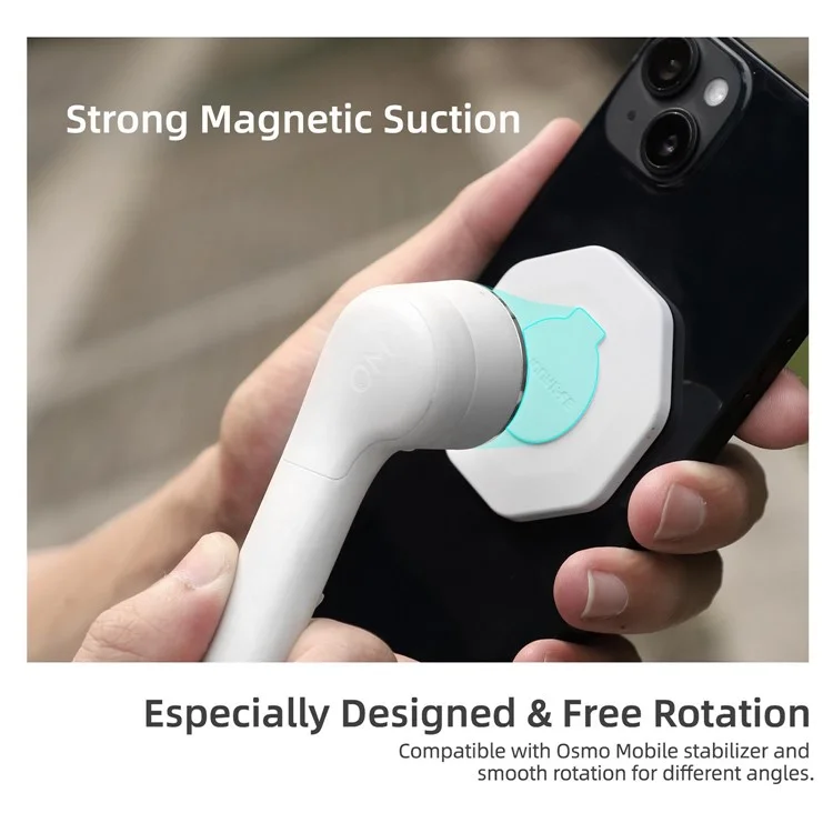 SUNNYLIFE ZJ561 2 in 1 Compatible with Magsafe Adapter Holder Magnetic Phone Mount for DJI Osmo, iPhone 12 / 13 / 14 Series