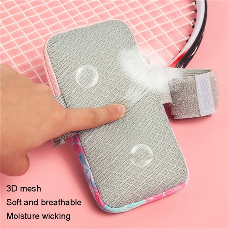 Brassard Élastique pour Téléphone de 18 x 9 cm avec Motif Floral, Sac de Rangement Petit Élément (Taille : L) - Violet Brillant