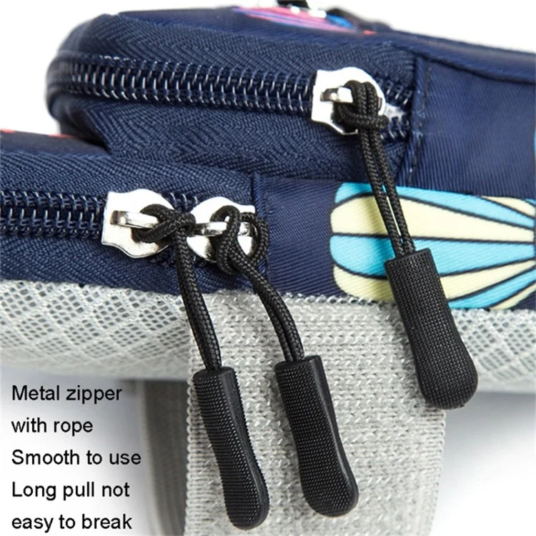 For Cell Phone Below 5.5-inch Hot Air Balloon Pattern Armband Pouch Running Phone Bag, Size S: 16*8cm - Rose