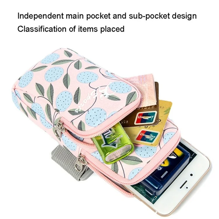 Sports Running Armband Cell Phone Holder Pouch Elastic Band Phone Storage Sleeve Bag, Size: S