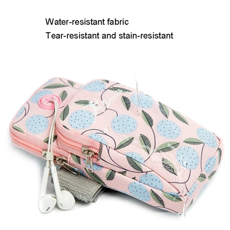 Sports Running Armband Cell Phone Holder Pouch Elastic Band Phone Storage Sleeve Bag, Size: S