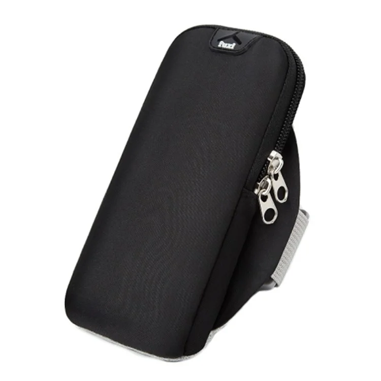 For Cell Phone Below 6.5-inch Armband Pouch Sports Running Oxford Fabric Phone Bag, 18*9cm - Black