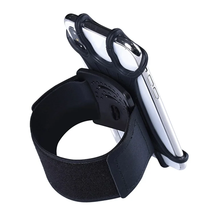 Brazalete para correr para smartphones universales de 4 a 7 pulgadas, soporte para teléfono con brazalete de silicona rotatorio de 360 grados