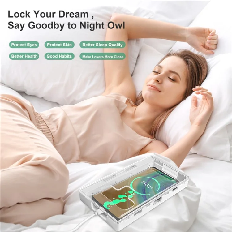 Portable Phone Lock Box Self-Control Locker for Kids Students Adults Focus, Self-Discipline Mobile Phone Box with 2 Keys