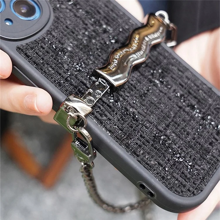 Clip per telefono portatile Regolabile Accessori per catena da spalla per telefono in metallo - Argento