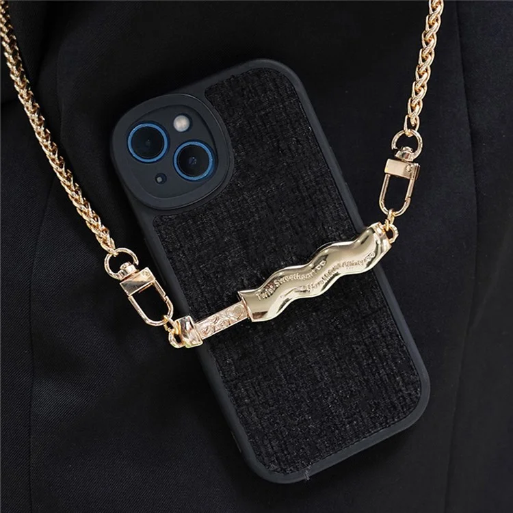Clip per telefono portatile Regolabile Accessori per catena da spalla per telefono in metallo - Argento