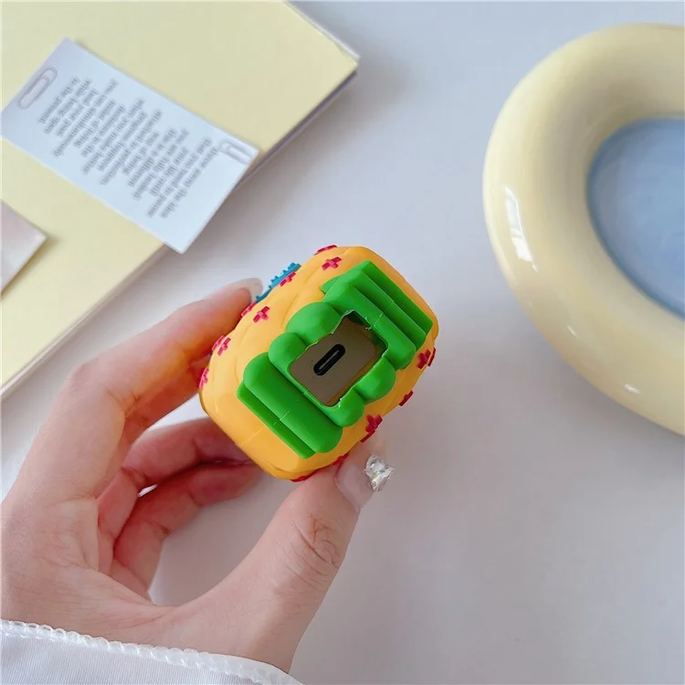 Cartoon Style Protective Case for iPhone 18W / 20W Charger Block Silicone Cover Set with Charging Cable Case - Pineapple House