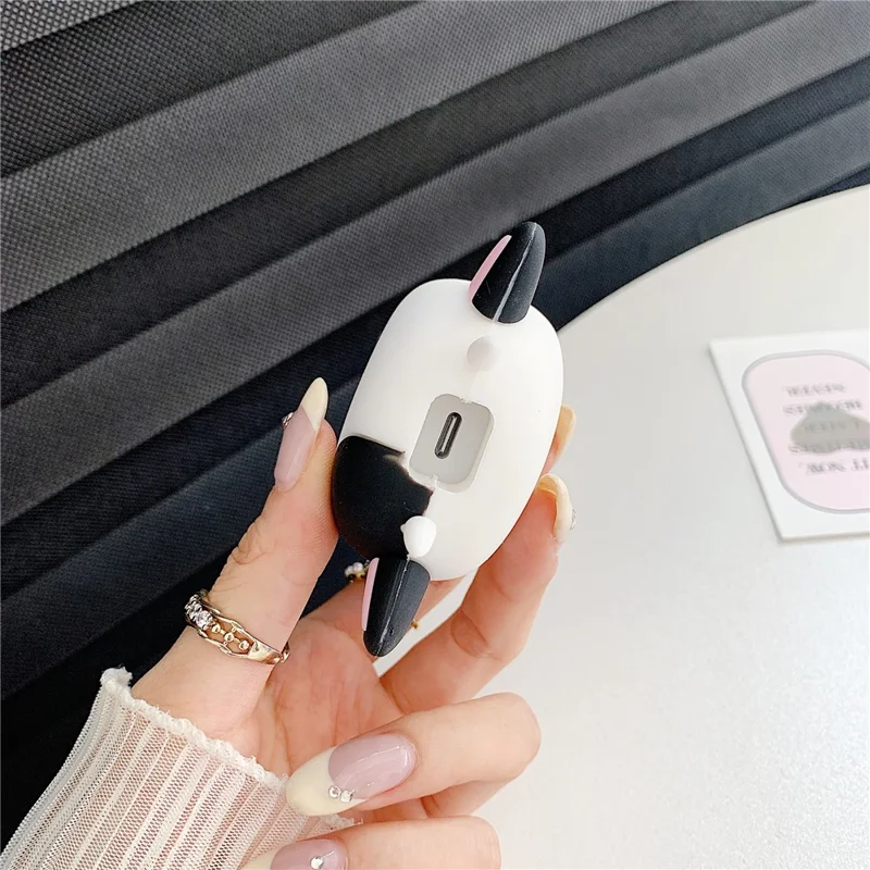 Cartoon Style Protective Case for iPhone 18W / 20W Charger Block Silicone Cover Set with Charging Cable Case - Little Cow