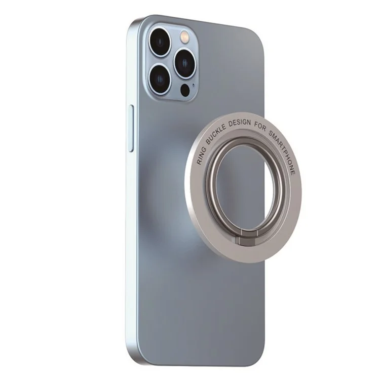 X3 Magnetic Desktop Phone Mount Cell Phone Ring Finger Metal Kickstand Compatible with MagSafe - Blue
