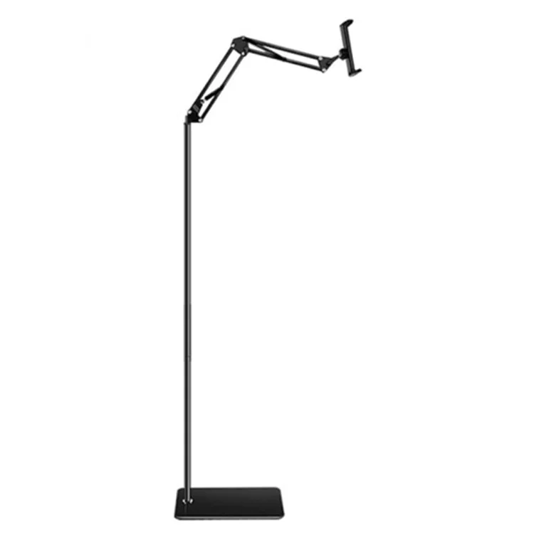 Supporto da pavimento per telefono da 135 cm regolabile a 360 gradi, supporto in metallo + ABS per dispositivi da 5,5-9 cm di larghezza