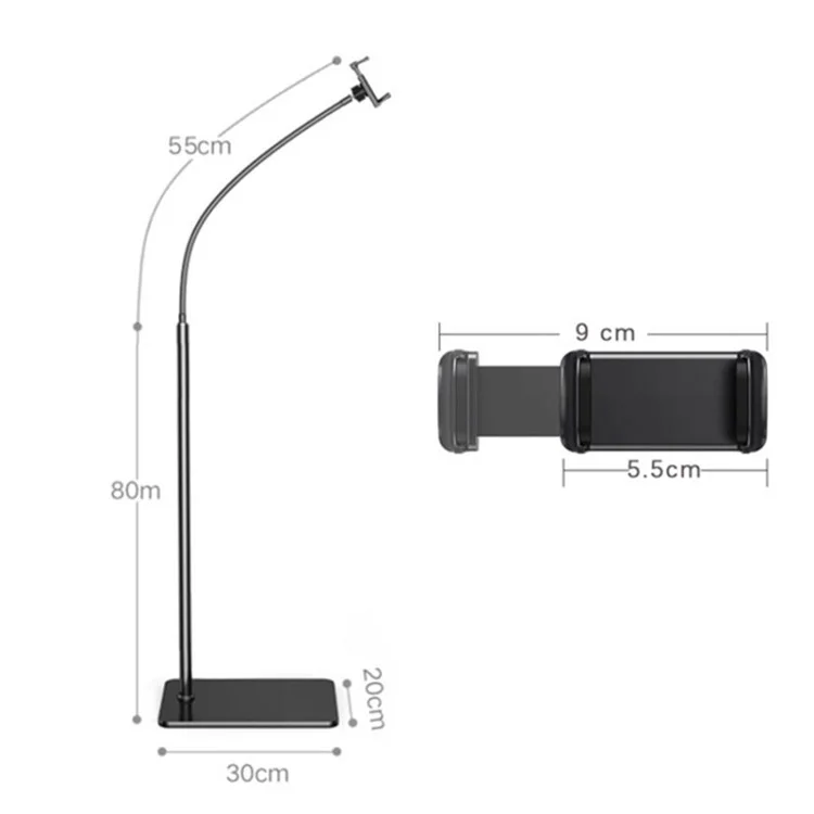 135 cm Multifunktionaler Handyständer, Metallständer + ABS, drei Abschnitte, verstellbar