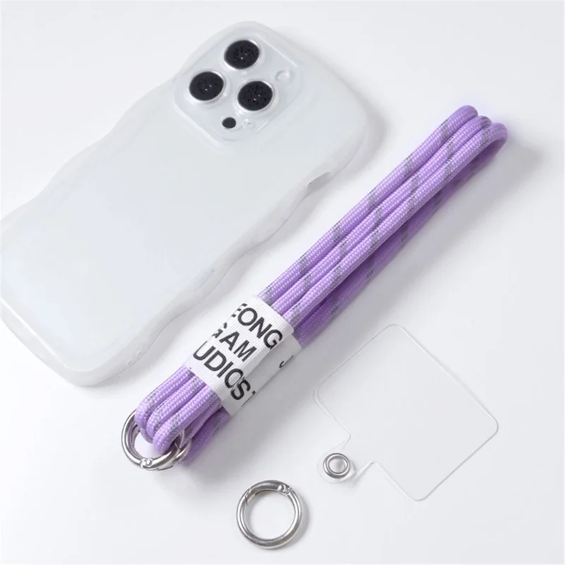 IMAK Phone Wrist Strap Detachable Cellphone Lanyard Anti-lost Wristlet Strap with Phone Patch, Short Style - Purple
