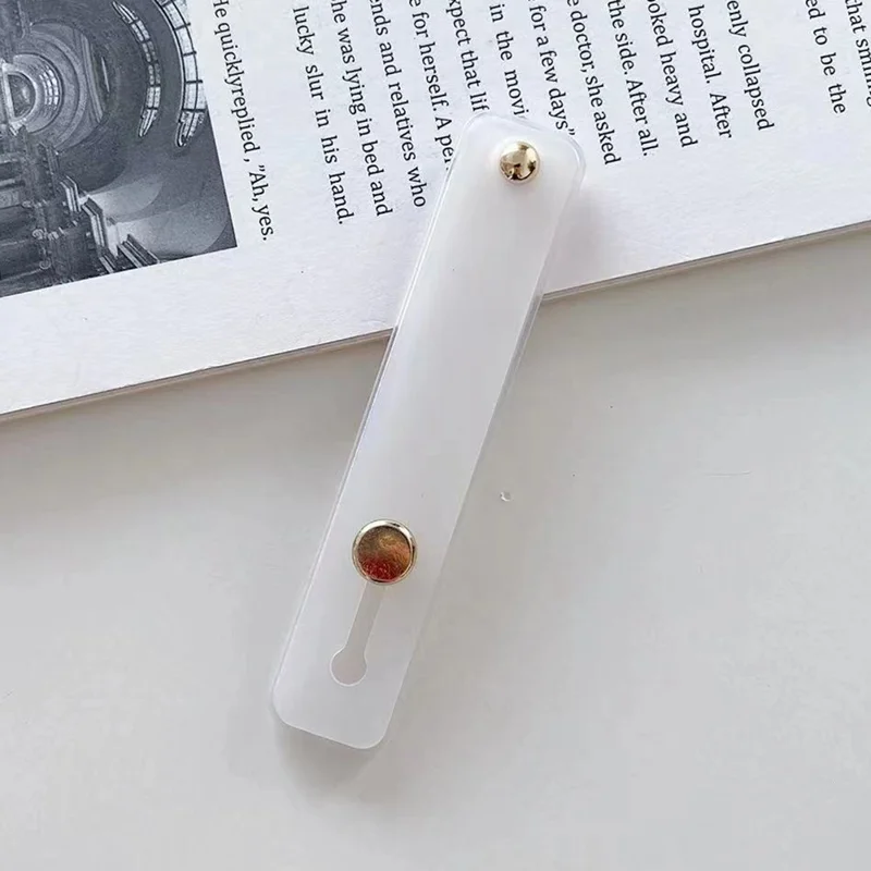 Telefongriff-Gurt Fingeröse für Handyhülle PC+TPU Push-Pull-Rückseite Aufkleber-Ständer - Transparent