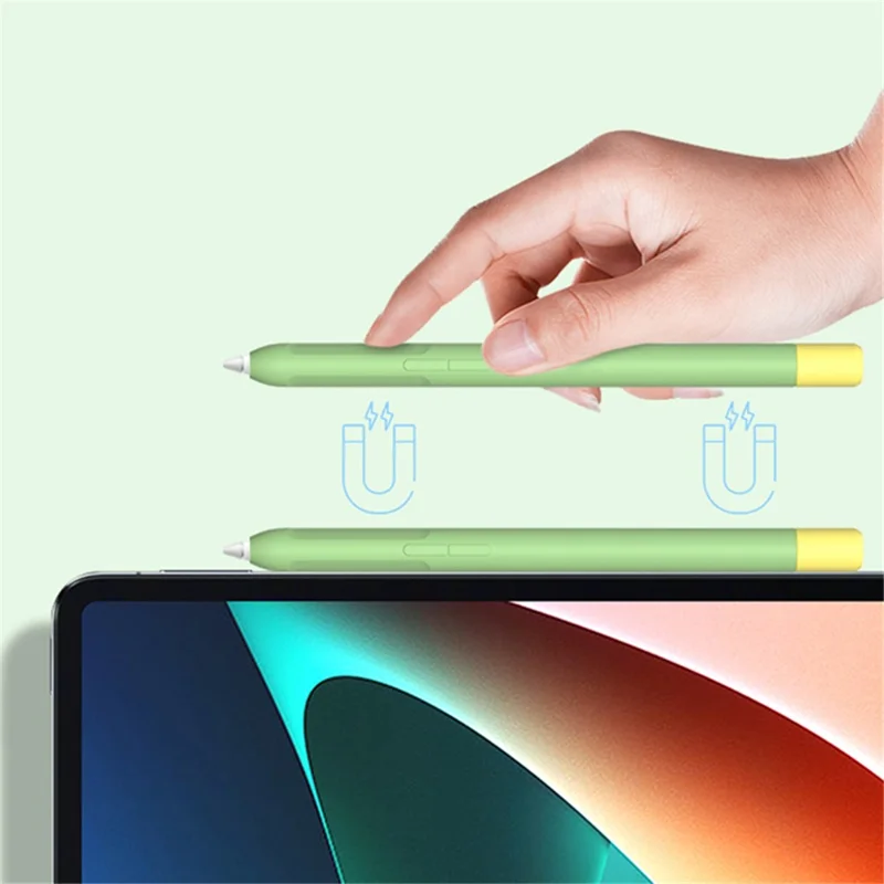 Protective Sleeve for Xiaomi Smart Pen (Gen 2) , Liquid Silicone Stylus Pen Cover with Dual Pen Caps - Orange