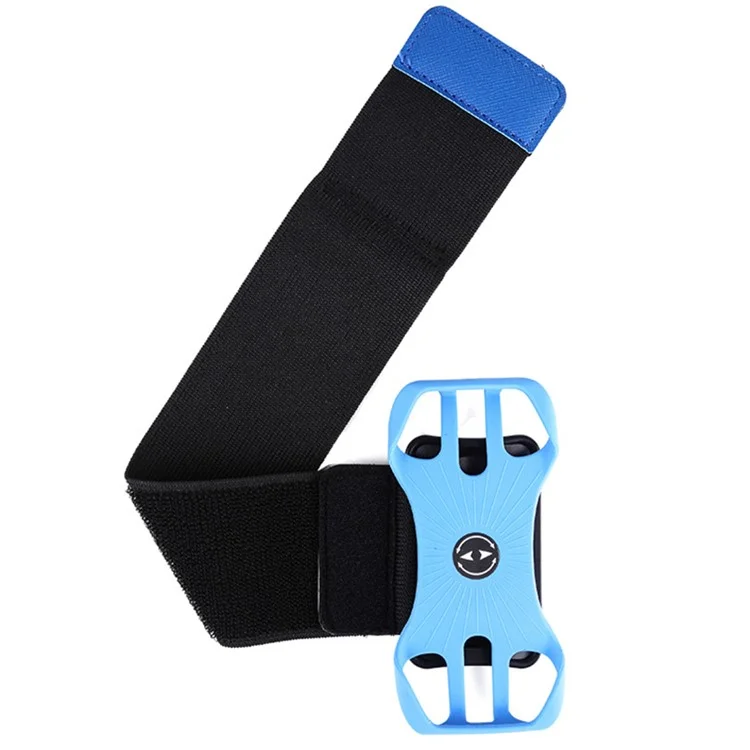 Abnehmbarer 360° drehbarer Unterarmmanschette-Armband-Handyhalter für 4,5-7,0 Zoll Mobiltelefon - Blau