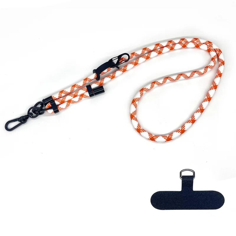 10 mm tykt reb justerbart polyester hals-/skulderlanyard telefonbærestrop - stil 7