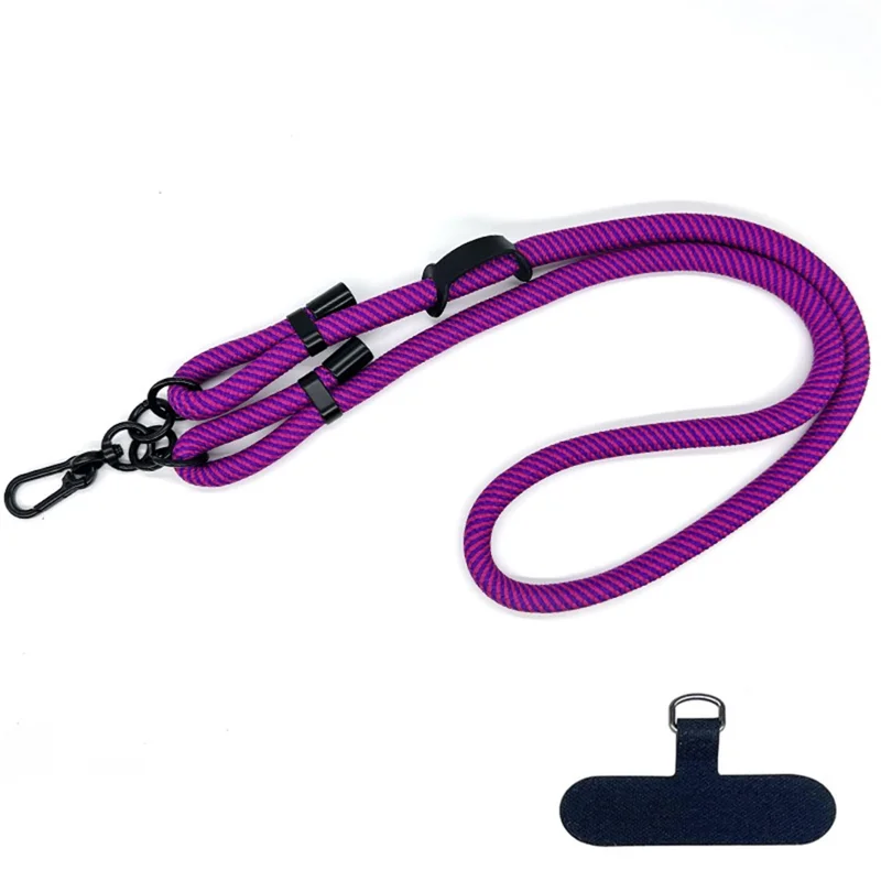 Corda redonda de 10 mm Corda Ajustável de Poliéster Lanyard Anti-queda para Transporte de Telefone na Nuca / Ombro - Estilo 50 