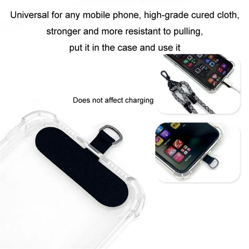 Cordino in poliestere da 10 mm Tracolla regolabile per telefono Tracolla anti-persa per cellulare Tracolla da collo / spalla - Stile 89