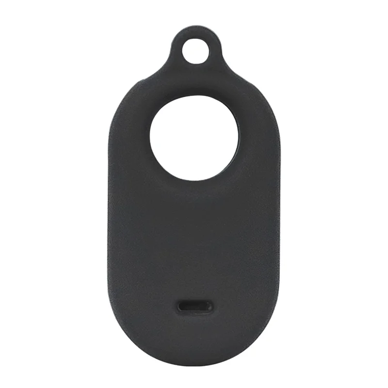 For Samsung Galaxy SmartTag 2 Protective Case Tracker Finder Silicone Cover Shell with Keychain - Black